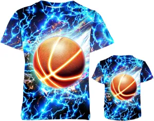 3D Graphic Kids T Shirt, Unisex Creative Print Crewneck Shirts, Boys Girls Short Sleeve Tees for 6-16 Years Teens
