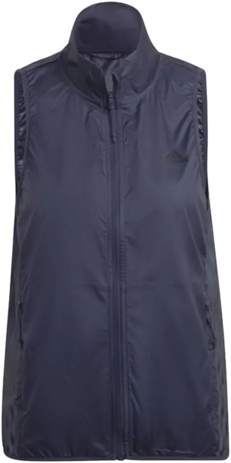 adidas Women's Run Icon 3-Stripes Running Wind Vest, Shadow Navy