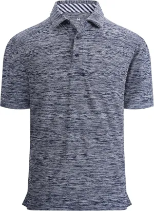 Alex Vando Mens Golf Shirt Moisture Wicking Quick-Dry Short Sleeve Casual Polo Shirts for Men