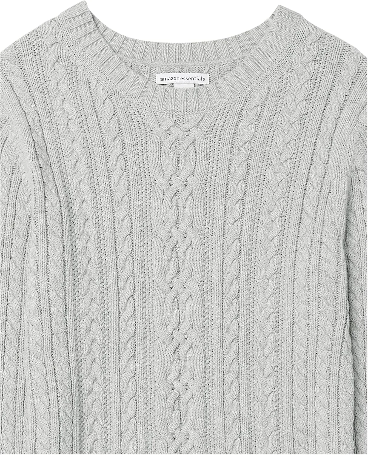 Amazon Essentials Women's Fisherman Cable Long-Sleeve Crewneck Sweater (Available in Plus Size)