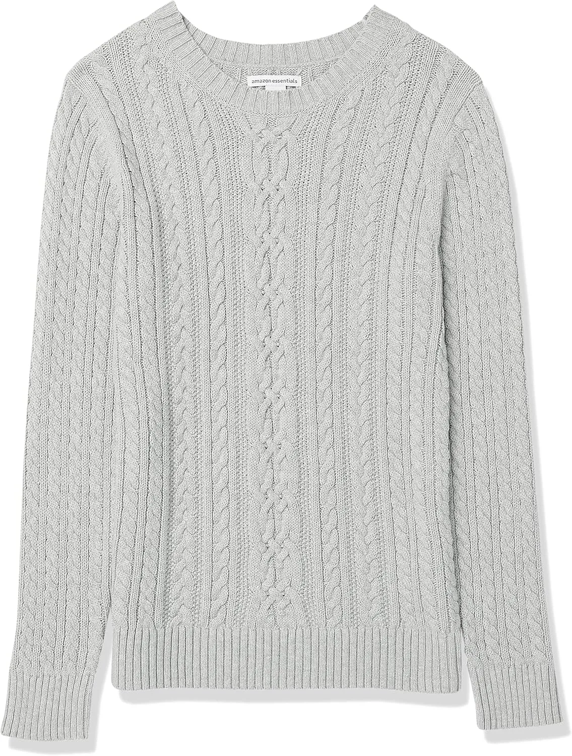Amazon Essentials Women's Fisherman Cable Long-Sleeve Crewneck Sweater (Available in Plus Size)