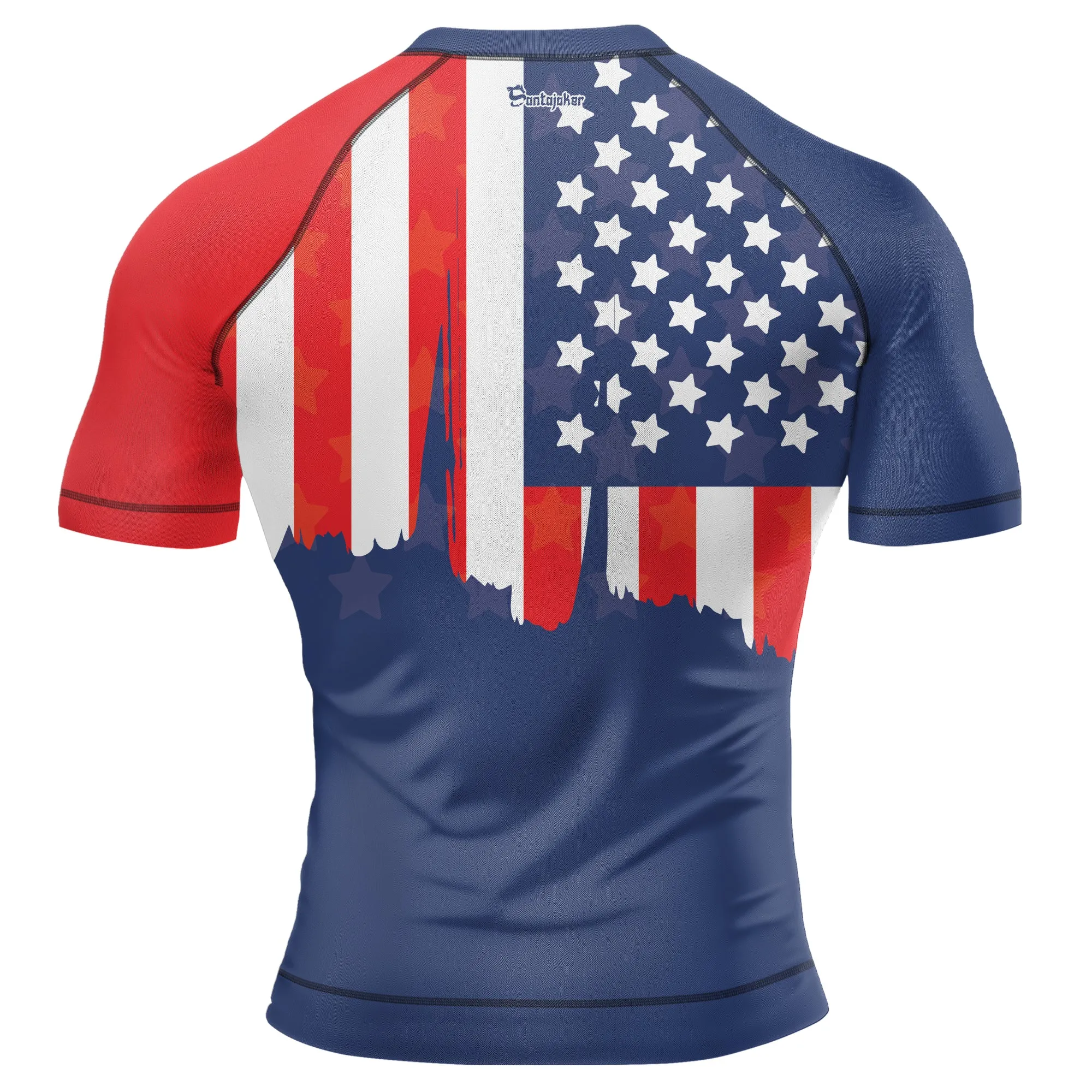 American Flag Men's Short Sleeve Rash Guard