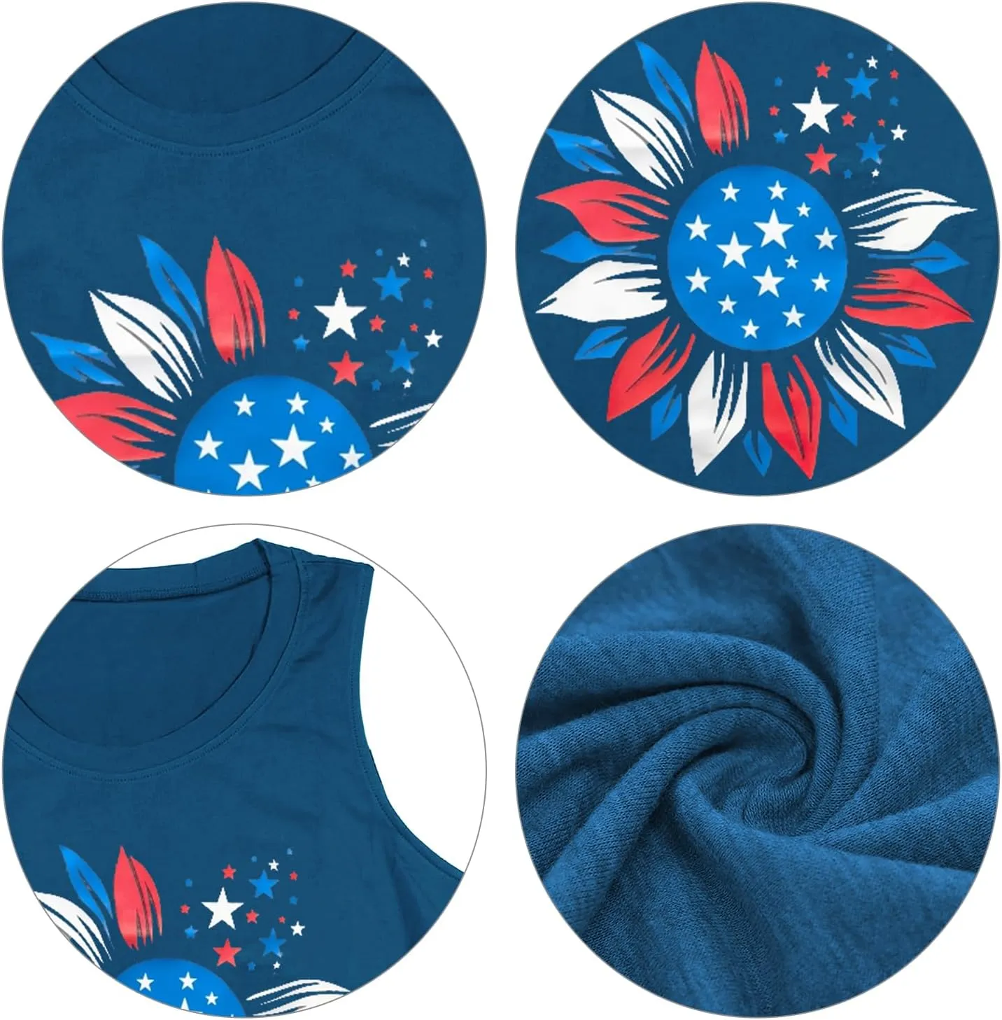 American Flag Tank Tops Women 4th of July Patriotic Shirt USA Flag Stars Stripes Tee