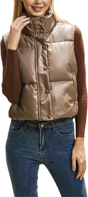 Autumn Winter Warm Vest Women Short Parkas Sleeveless Cotton Padded Waistcoat Down Jacket Zipper Clothes Tops