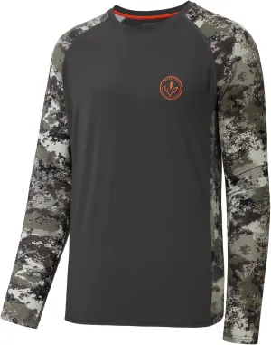 BASSDASH Mens Lightweight Camo Hunting Shirt UPF 50  Sun Protection Long Sleeve Hiking Fishing Performance Tee Mesh Panels