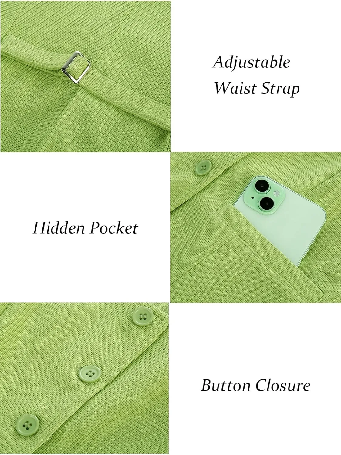 Belle Poque Womens Suit Vest Tops 2025 Trendy Button Sleeveless Vest Square Neck Vest Top Dressy Casual Summer Waistcoat Vest