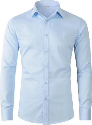 Beninos Men's Dress Shirts Casual Long Sleeve Button Down Shirt