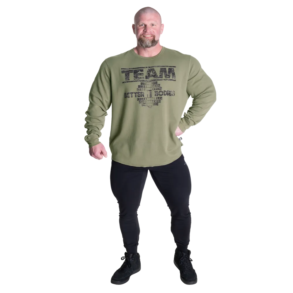 BETTER BODIES THERMAL TEAM SWEATER (WASHED GREEN) - ملابس رياضية