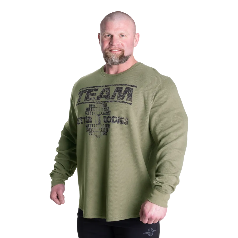 BETTER BODIES THERMAL TEAM SWEATER (WASHED GREEN) - ملابس رياضية