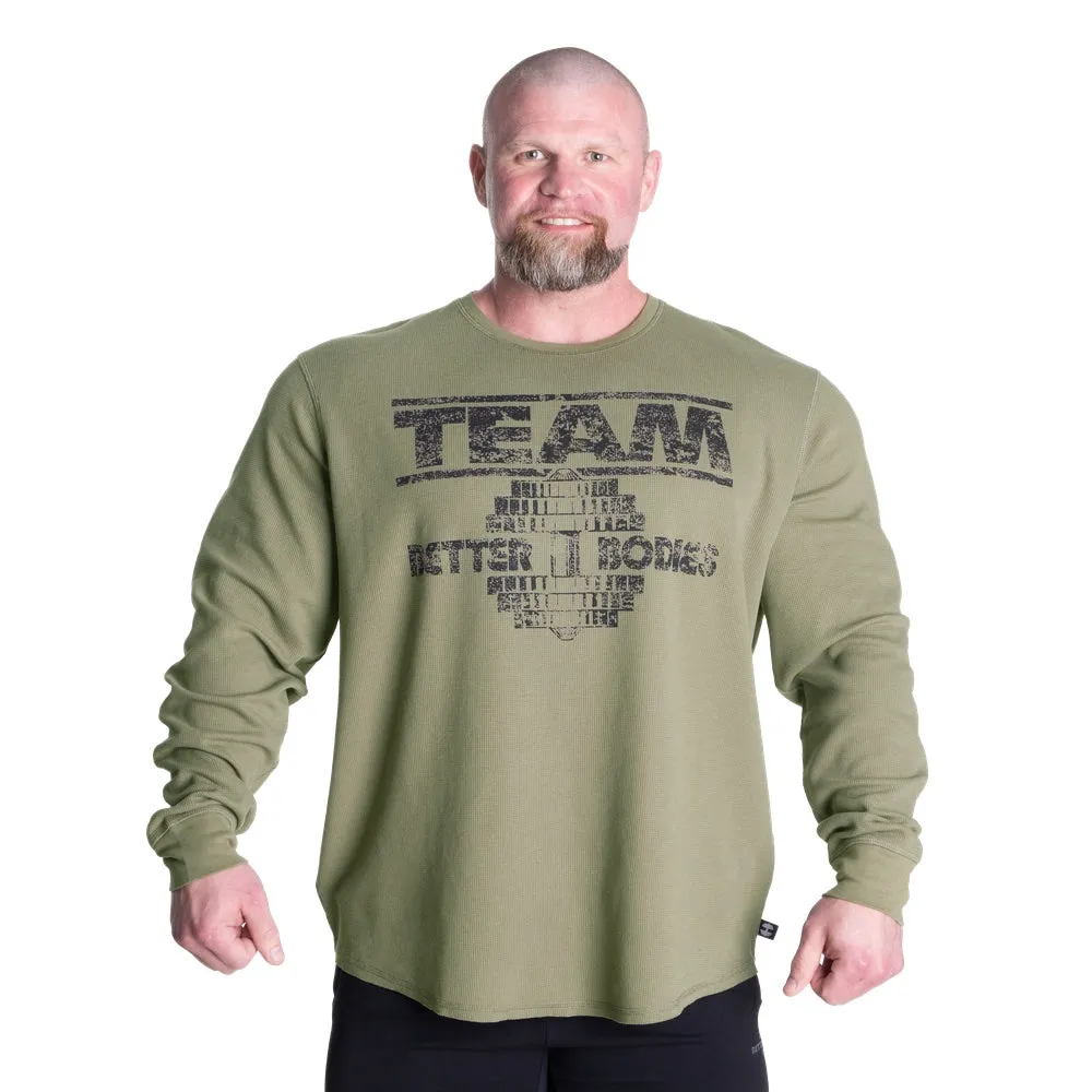 BETTER BODIES THERMAL TEAM SWEATER (WASHED GREEN) - ملابس رياضية
