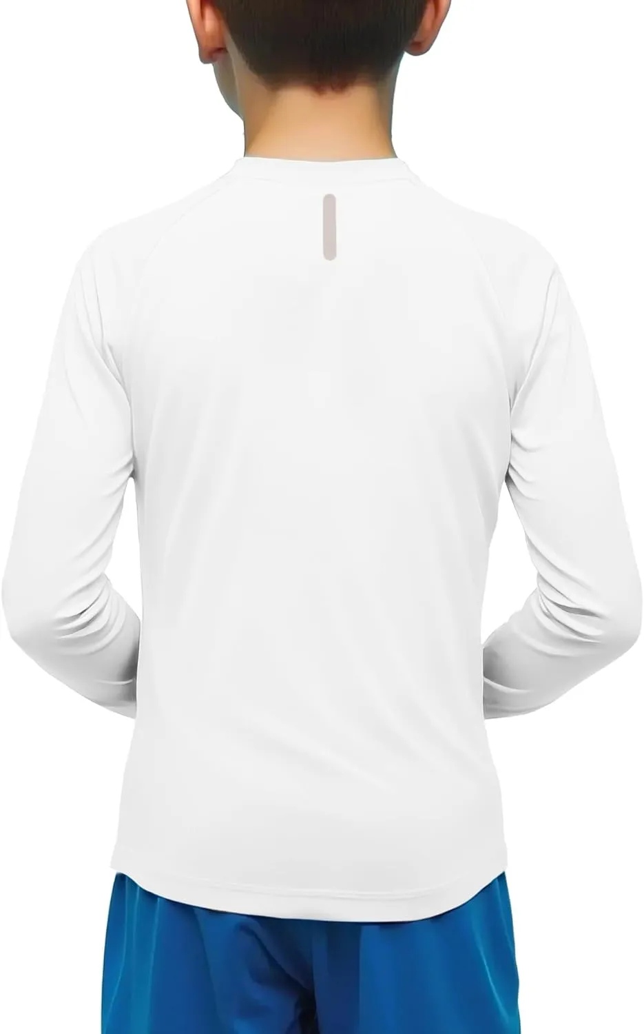 Boys Athletic Shirts Long Sleeve, Active T-Shirt Moisture Wicking Crewneck Dry Fit Tee Outdoor Running Tshirt