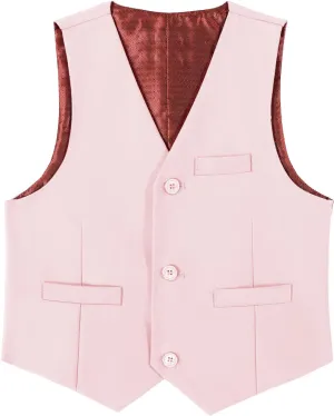 Boys Formal Suit Vest Solid Vest for Toddler Kids Formal Wedding Outfit