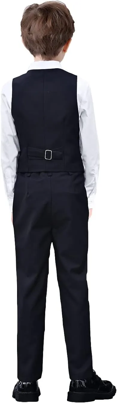 Boys Suits Kids Formal Dress Suit Vest and Pant Set for Wedding