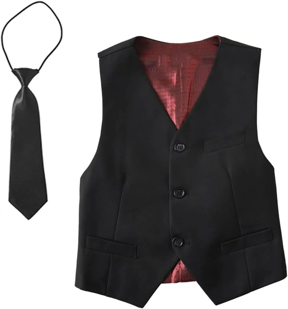 Boys Suits Kids Formal Dress Suit Vest and Pant Set for Wedding