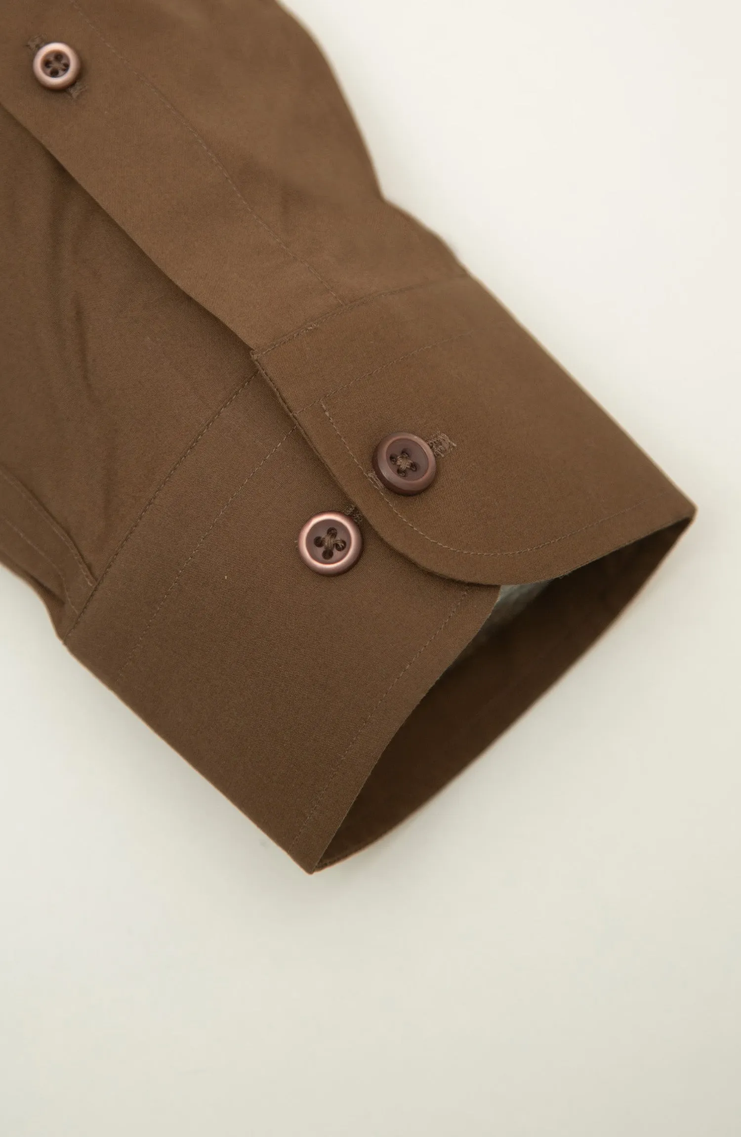 Brown Plain Formal Shirt