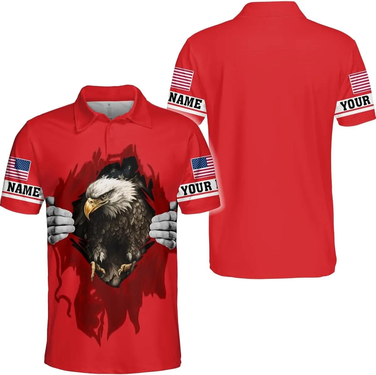 Camelliaa Shop Personalized On Friday We Wear Red Remember Everyone Deployed Polo Shirt S-5XL
