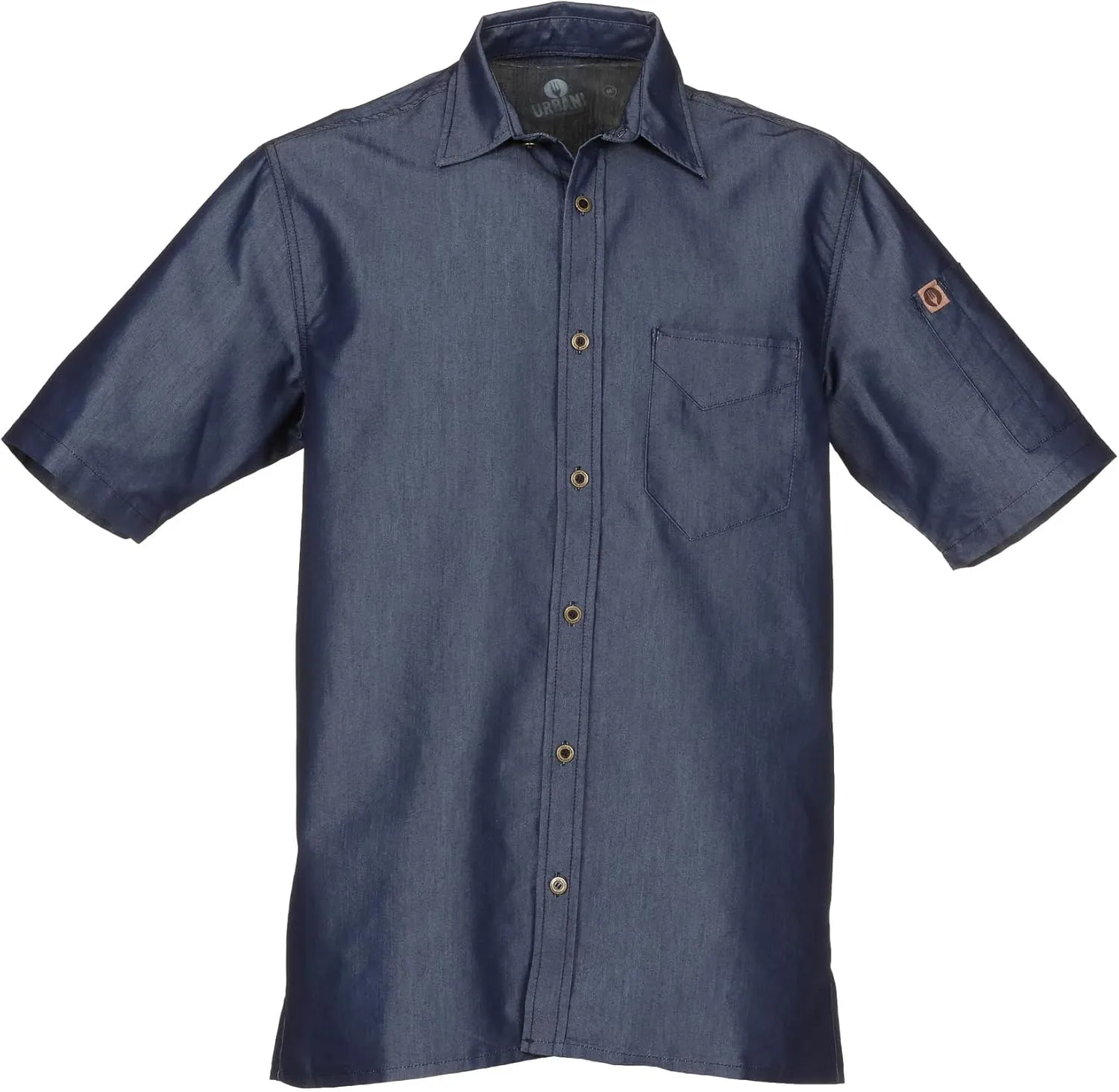 Chef Works Men's Detroit Short Sleeve Denim Shirt