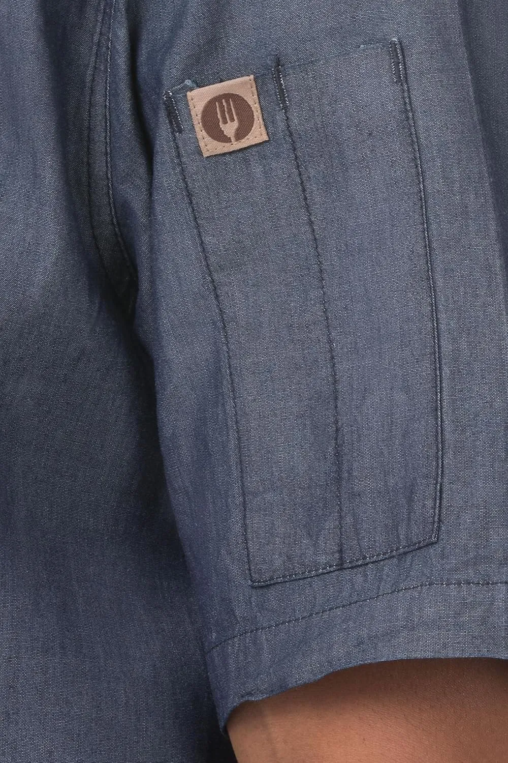 Chef Works Men's Detroit Short Sleeve Denim Shirt