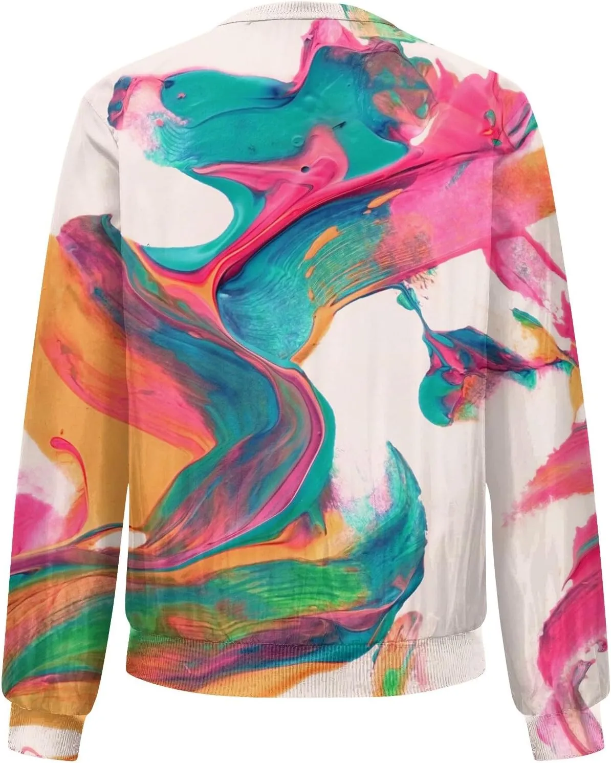 ChicCrate Bomber Jacket Women 2025 Long Sleeve Stand Collar Fall Jackets Lightweight Causal Floral Zip Up Coats