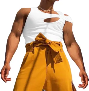 cloudmall Men's Summer Fashion Tank Tops Sexy Sleeveless T Shirts Punk Tee Vest Streetwear