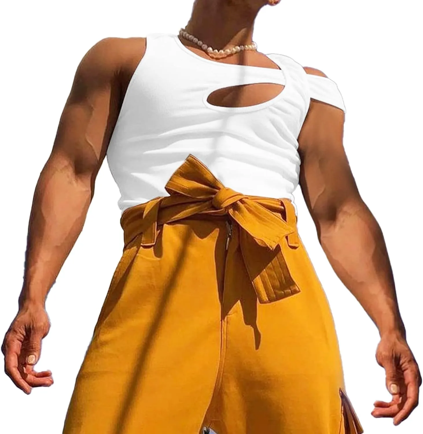 cloudmall Men's Summer Fashion Tank Tops Sexy Sleeveless T Shirts Punk Tee Vest Streetwear