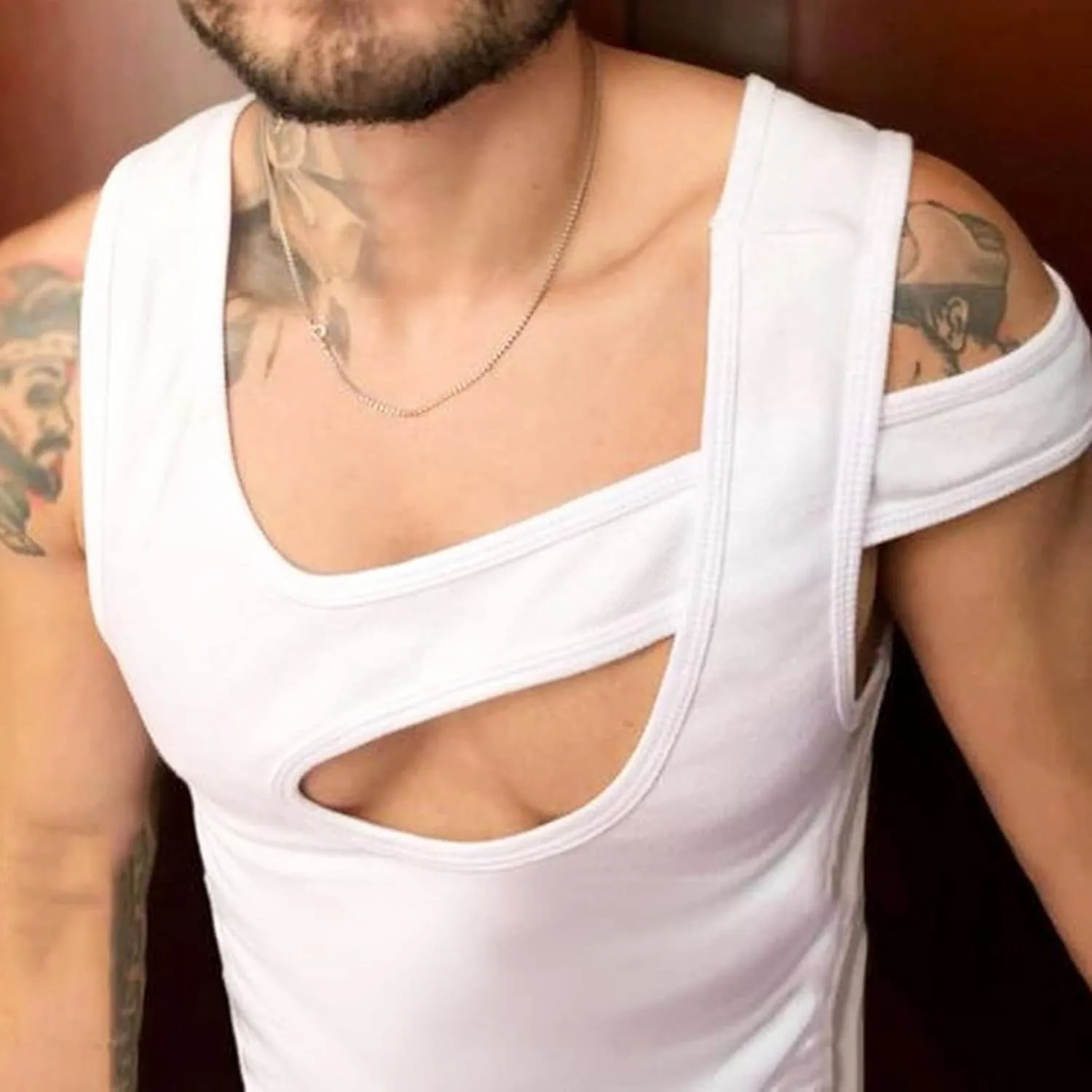 cloudmall Men's Summer Fashion Tank Tops Sexy Sleeveless T Shirts Punk Tee Vest Streetwear