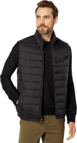 Cole Haan Men's Quilted Puffer Vest with Chest Zip Pocket
