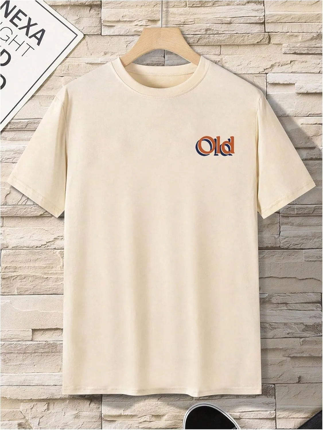 COZYEASE Men's Letter Graphic Tee Casual Short Sleeve Round Neck Summer Shirt Streetwear Top