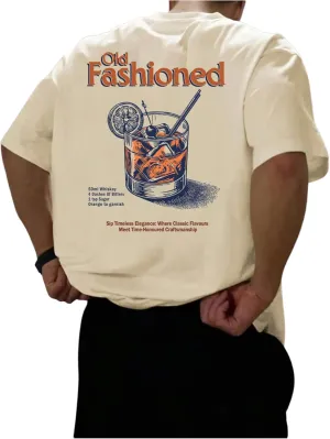 COZYEASE Men's Letter Graphic Tee Casual Short Sleeve Round Neck Summer Shirt Streetwear Top