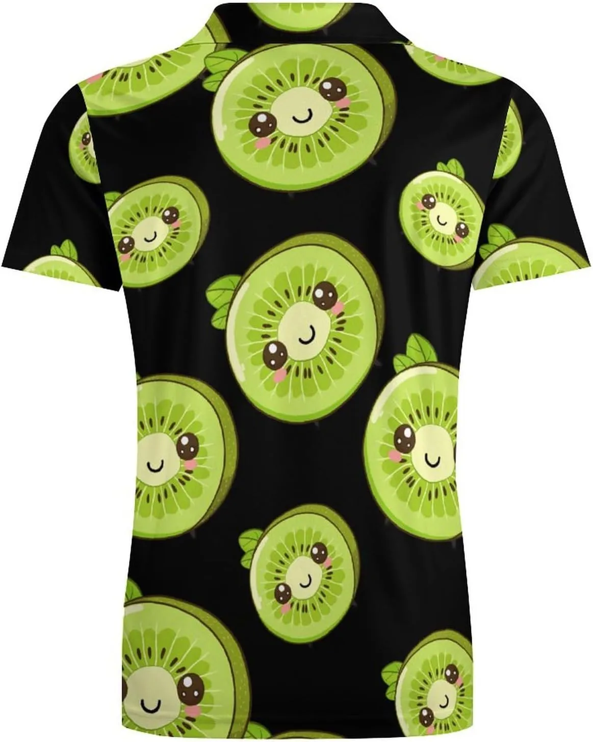 Cute Kiwi Fruits Men's Polo Shirt Short Sleeve Casual Athletic Quick Dry Golf T-Shirts