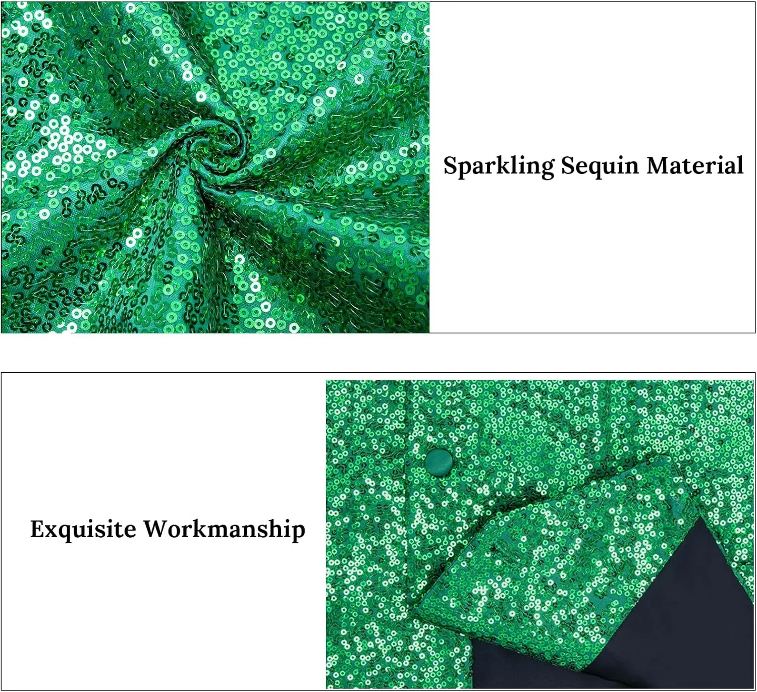 DiBanGu Mens Sequin Vest Casual V-neck Shiny Waistcoat Tie and Pocket Square Set Sharkly Solid Dress Vest for Prom Party