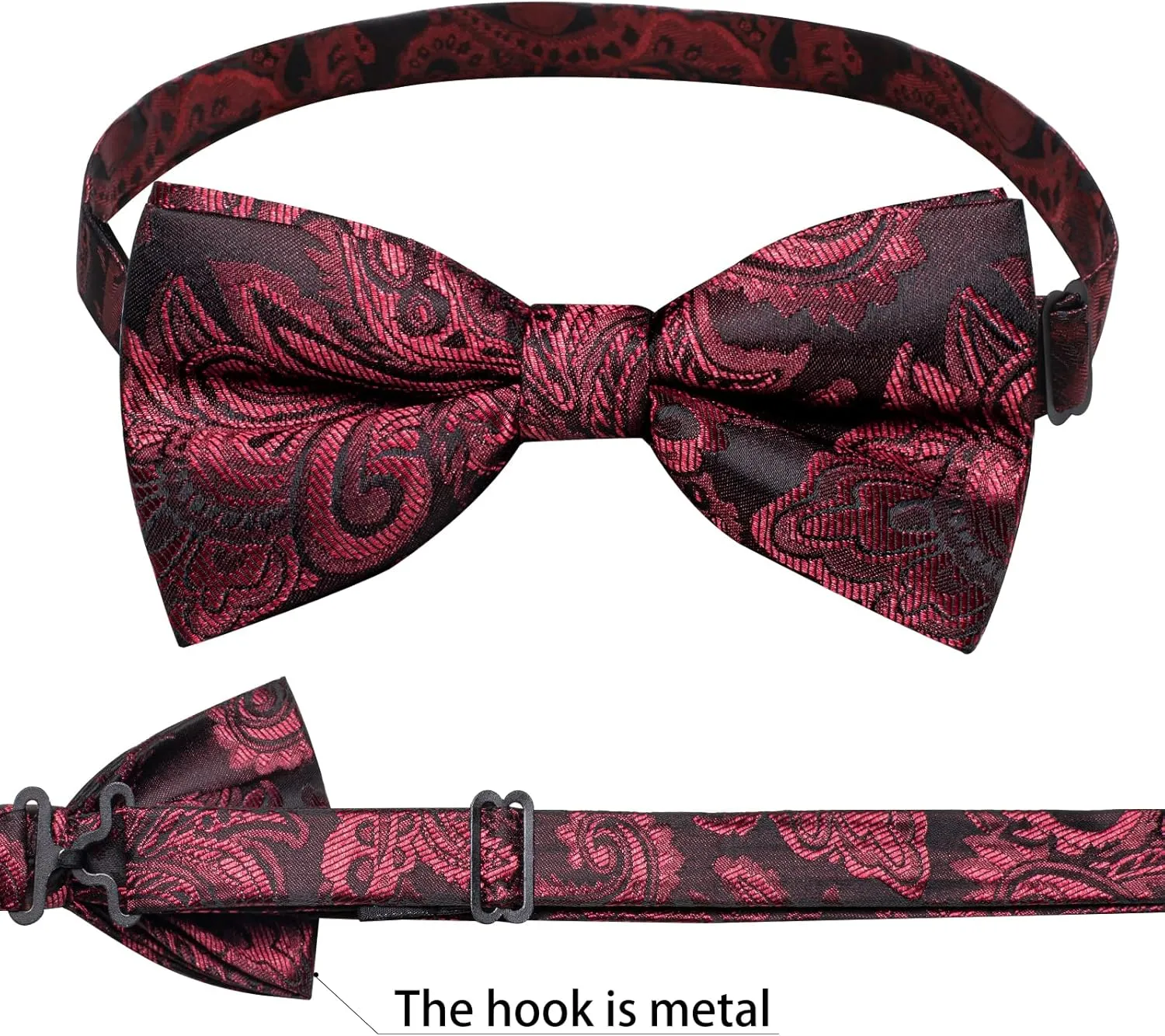 DiBanGu Silk Paisley Vest for Men Wedding Waistcoat and Necktie Bowtie Lapel Pin Set 7PCS Dress Vests for Suit or Tuxedo