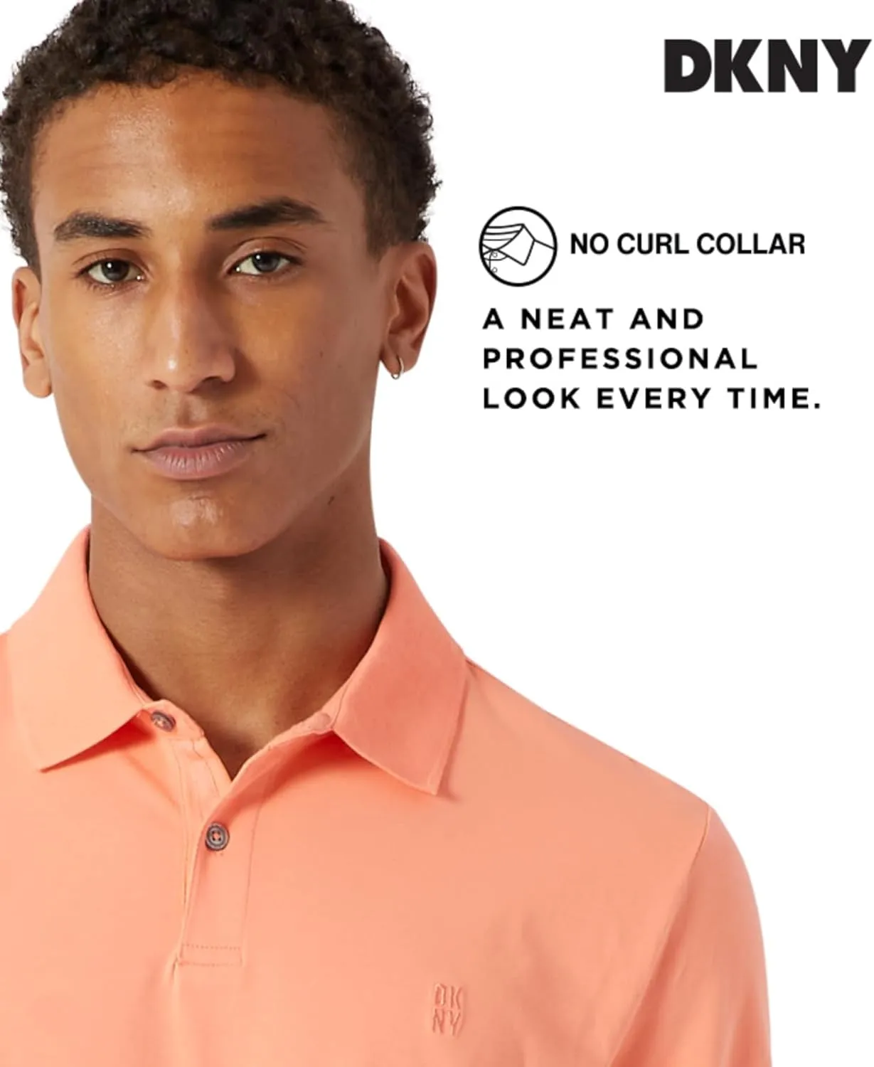 DKNY Polo Shirts for Men - Soft Stretch Casual Cotton Mens Polo Shirts | Modern Fit Short Sleeve Mens Polos