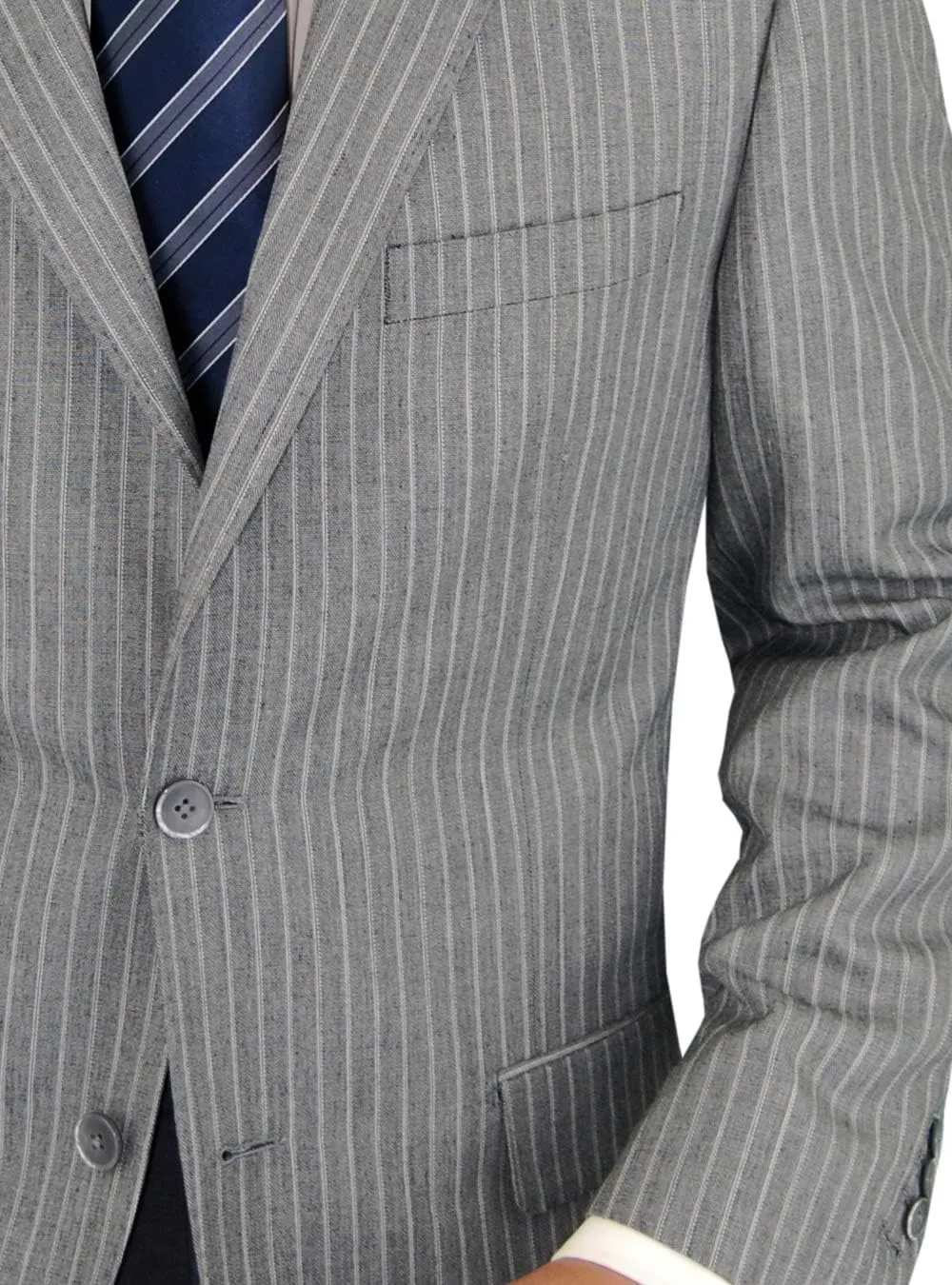 DTI BB Signature Italian Men's 3 Piece Wool Suit Set Jacket Pant Extra Trousers