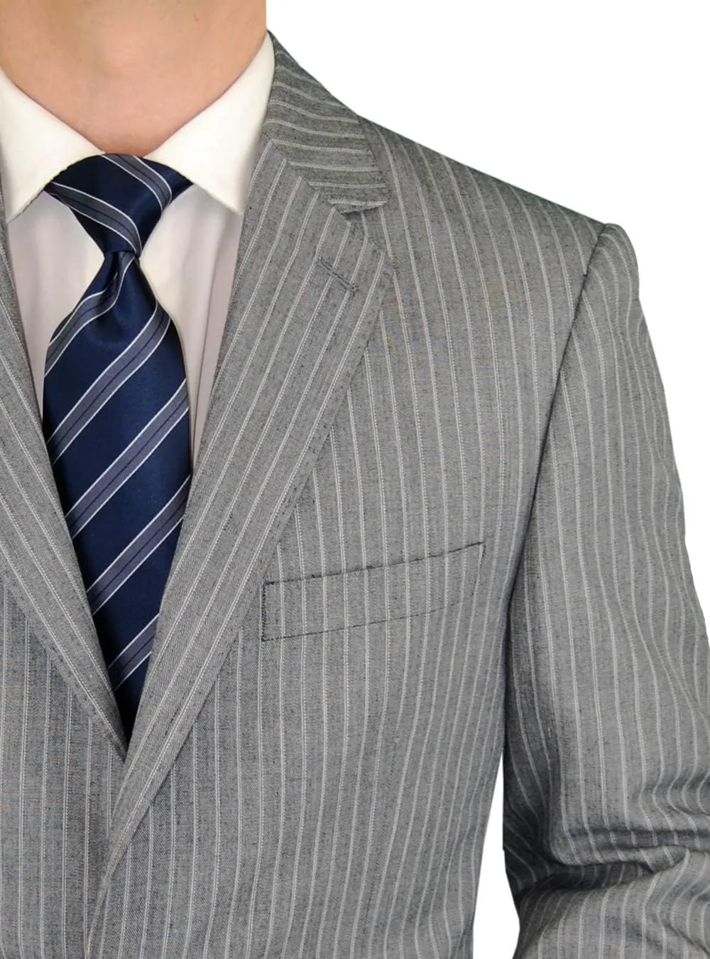 DTI BB Signature Italian Men's 3 Piece Wool Suit Set Jacket Pant Extra Trousers