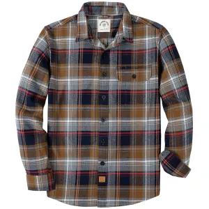 DubinikMens Flannel Shirts Long Sleeve Flannel Shirt for Men Warm Casual Soft Cotton Button Down Plaid Mens Flannel Shirt