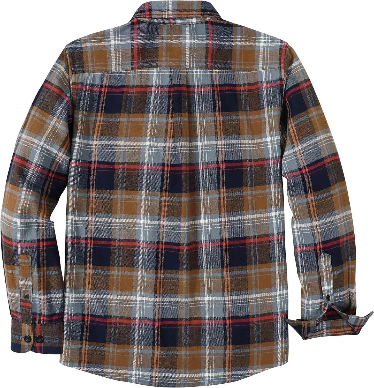 DubinikMens Flannel Shirts Long Sleeve Flannel Shirt for Men Warm Casual Soft Cotton Button Down Plaid Mens Flannel Shirt