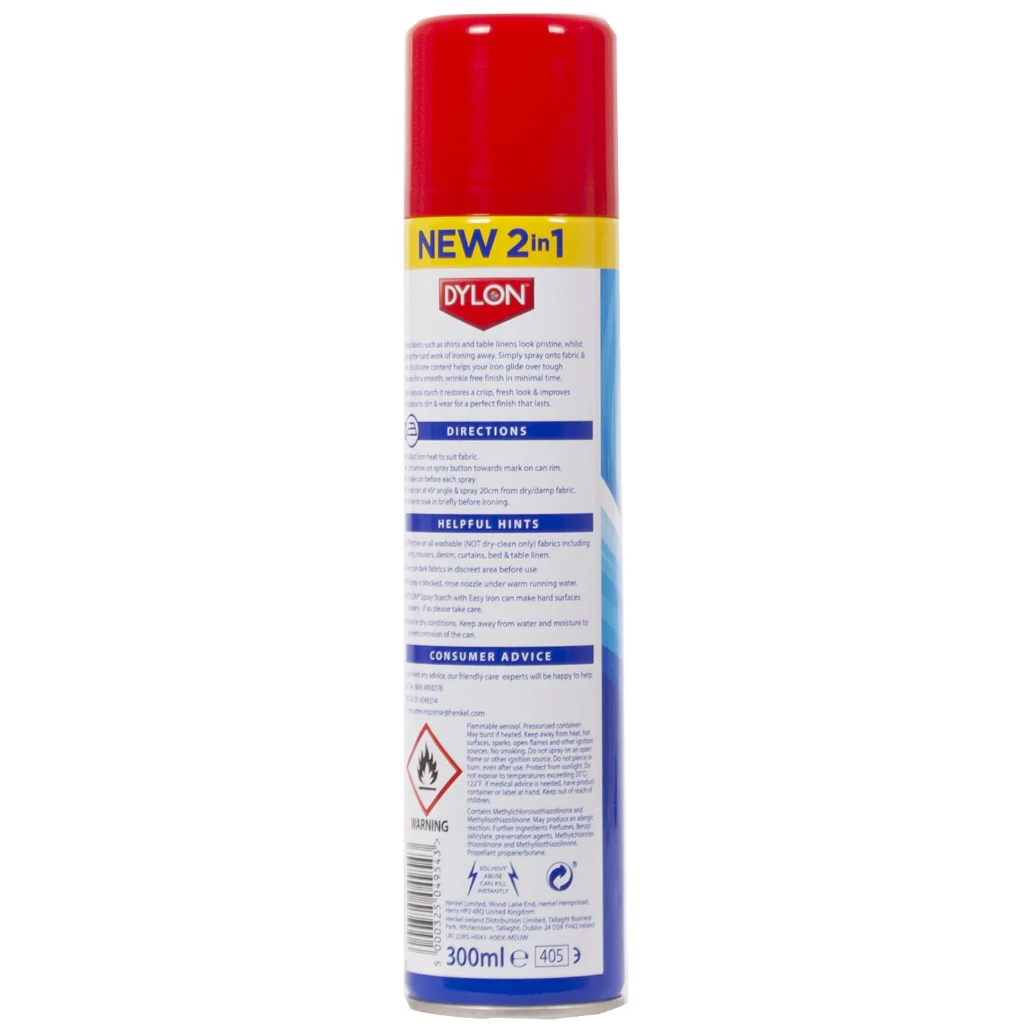 Dylon 2 in 1 Spray Starch Fresh Cotton