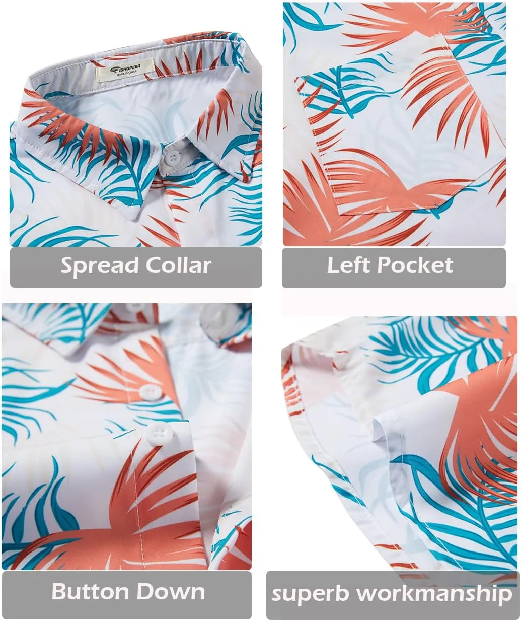 EISHOPEER Men's Flower Shirt Hawaiian Sets Casual Button Down Short Sleeve Shirt and Solid Quick Dry Beach Shorts S-3XL