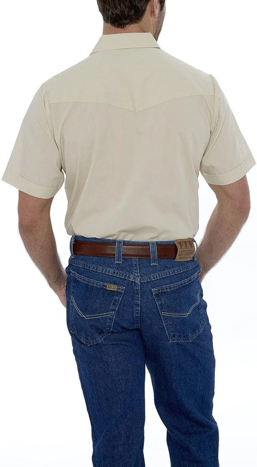 Ely Cattleman Men's Short Sleeve Solid Western Shirt