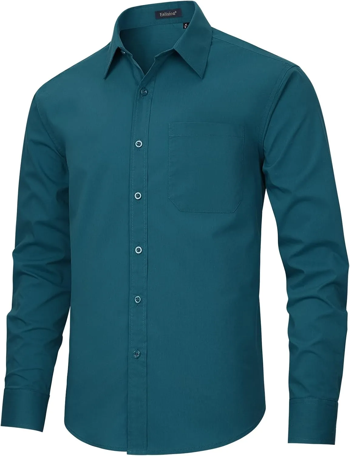 Enlision Mens Dress Shirts Long Sleeve Button Down Shirt for Men Regular Fit Business Casual Shirt and Tie Sets for Wedding