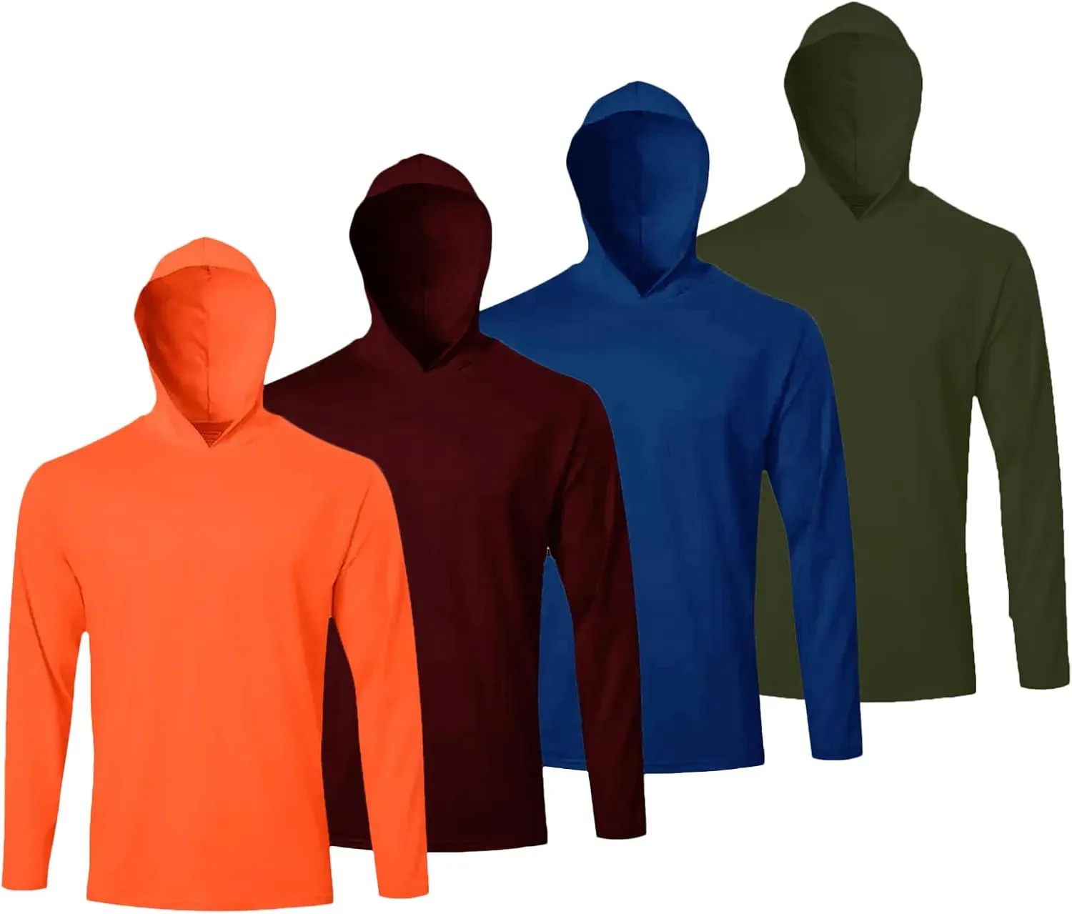 Fishing Shirts for Men Quick Dry Lightweight Long Sleeve Hoodie Shirt Athletic Hooded Workout Tee Shirts