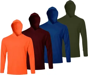 Fishing Shirts for Men Quick Dry Lightweight Long Sleeve Hoodie Shirt Athletic Hooded Workout Tee Shirts