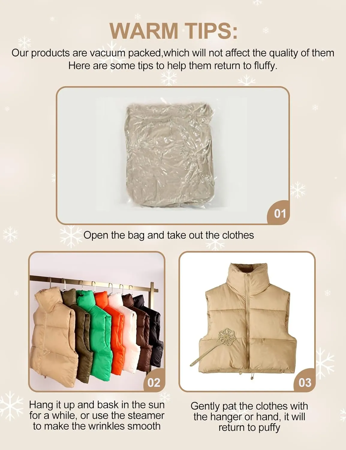 Flygo Women's Cropped Puffer Vest Zip Up Stand Collar Sleeveless Padded Bubble Vest
