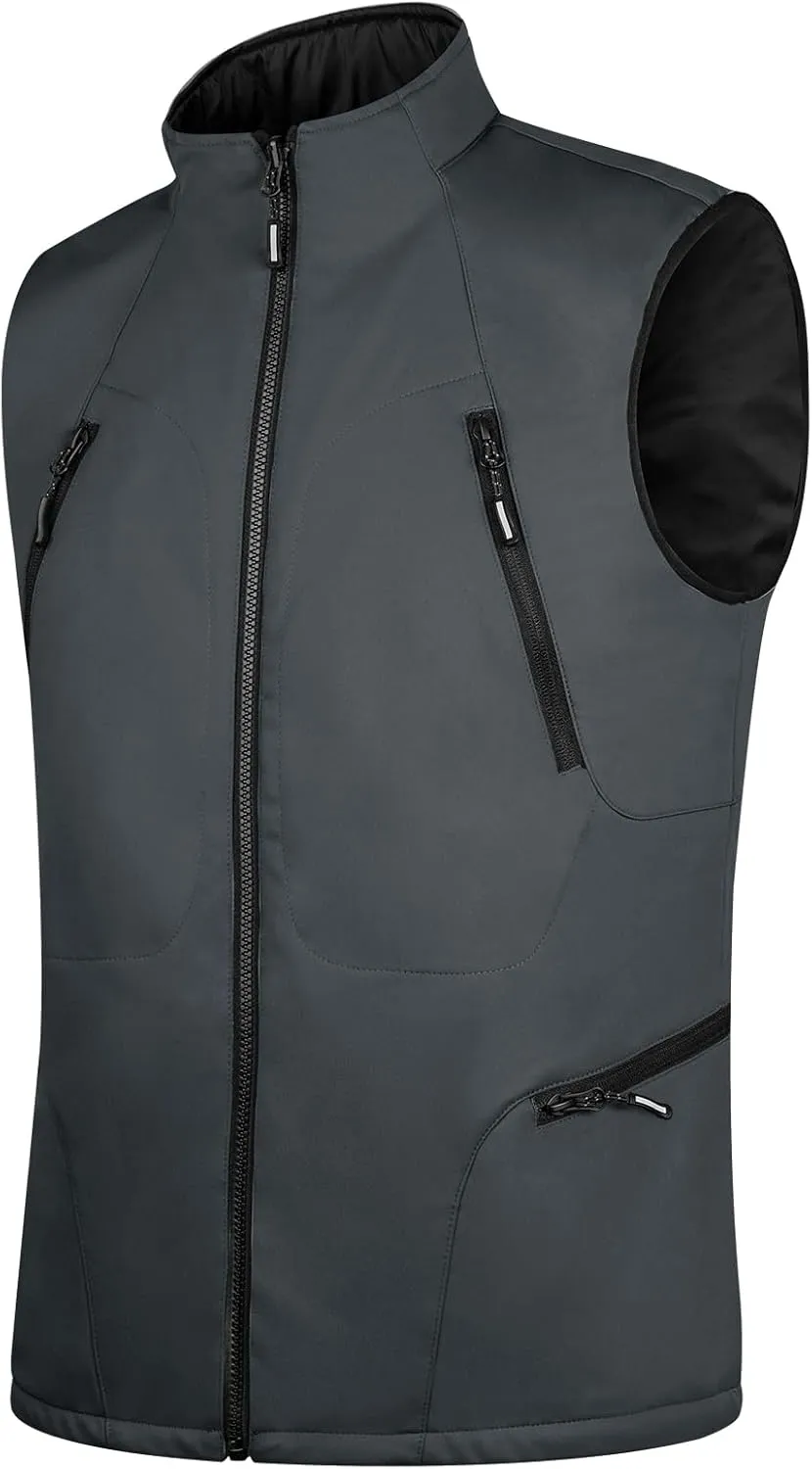 FREE SOLDIER Men's Lightweight Golf Vest Outerwear Windproof Reversible Sleeveless Softshell Jacket Running Vest