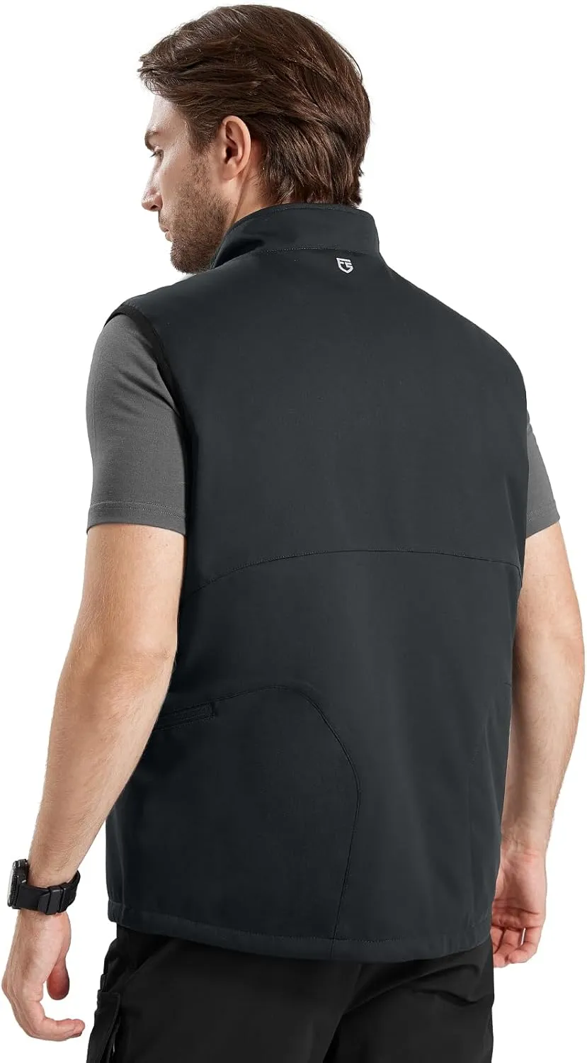 FREE SOLDIER Men's Lightweight Golf Vest Outerwear Windproof Reversible Sleeveless Softshell Jacket Running Vest