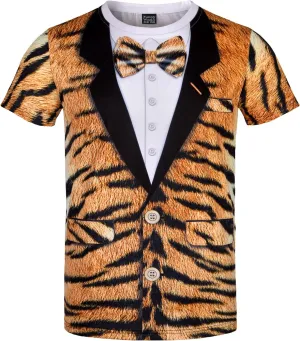 Funny World Men's Animal Print Tuxedo T-Shirts