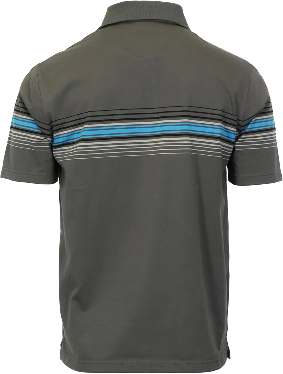 Gioberti Mens Multiple Stripe Polo Shirt with Pocket
