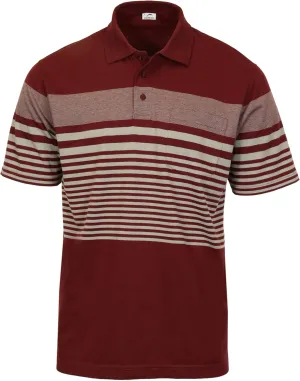 Gioberti Mens Multiple Stripe Polo Shirt with Pocket
