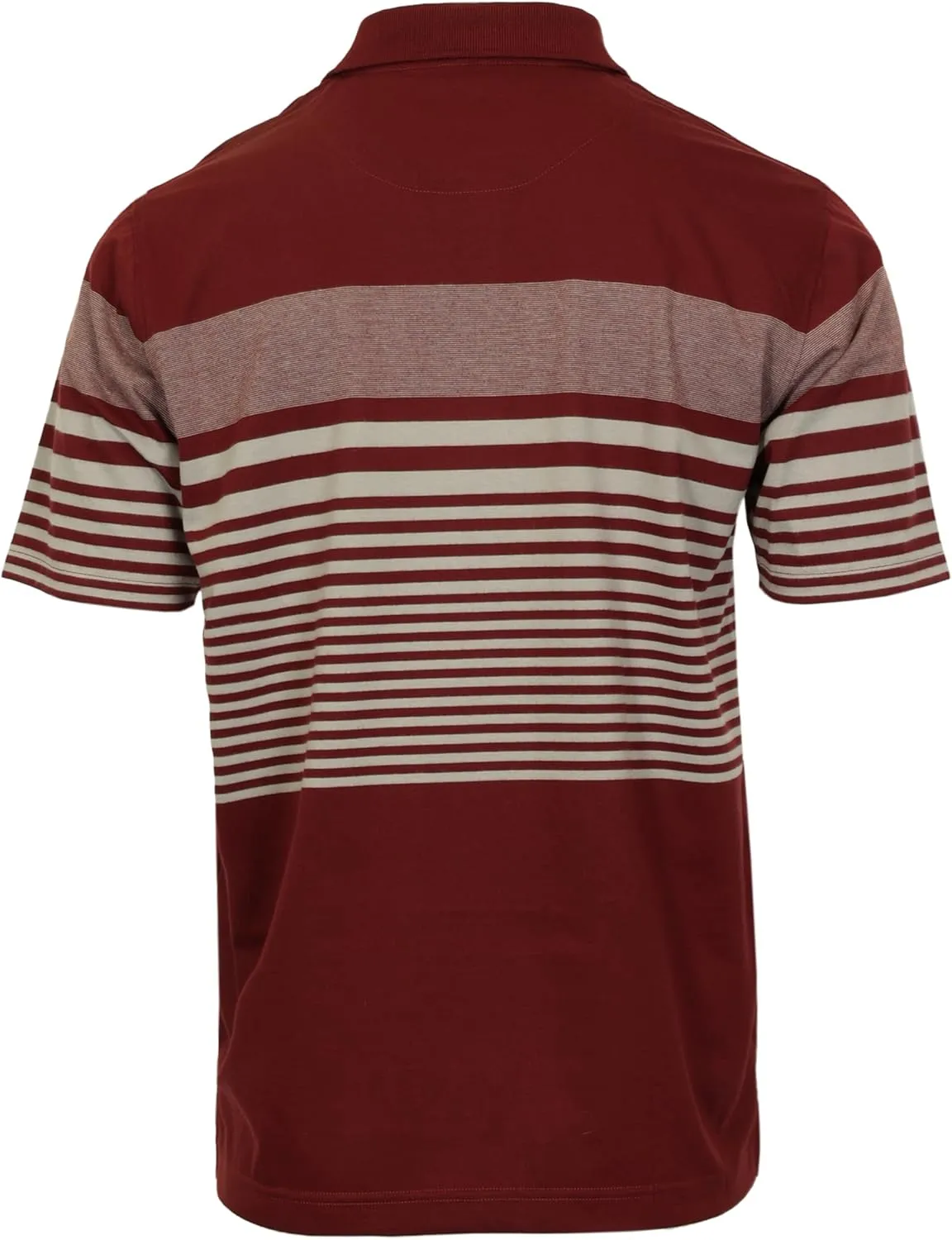 Gioberti Mens Multiple Stripe Polo Shirt with Pocket